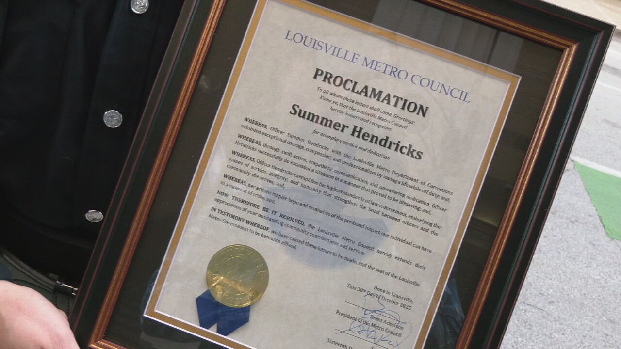 Louisville Metro Council honors Summer Hendricks